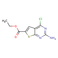 ethyl 2-amino-4-chlorothieno[2,3-d]pyrimidine-6-carboxylate