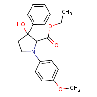 ethyl 3-hydroxy-1-(4-methoxyphenyl)-3-phenylpyrrolidine-2-carboxylate