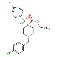 ethyl 4-(4-chlorobenzenesulfonyl)-1-[(4-chlorophenyl)methyl]piperidine-4-carboxylate