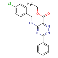 ethyl 5-{[(4-chlorophenyl)methyl]amino}-3-phenyl-1,2,4-triazine-6-carboxylate