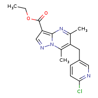 ethyl 6-[(6-chloropyridin-3-yl)methyl]-5,7-dimethylpyrazolo[1,5-a]pyrimidine-3-carboxylate