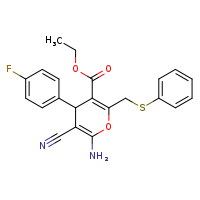 ethyl 6-amino-5-cyano-4-(4-fluorophenyl)-2-[(phenylsulfanyl)methyl]-4H-pyran-3-carboxylate