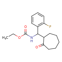 ethyl N-[(2-fluorophenyl)(2-oxocycloheptyl)methyl]carbamate