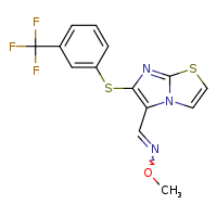 methoxy[(6-{[3-(trifluoromethyl)phenyl]sulfanyl}imidazo[2,1-b][1,3]thiazol-5-yl)methylidene]amine