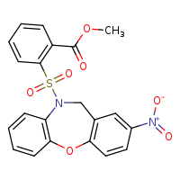 methyl 2-({13-nitro-2-oxa-9-azatricyclo[9.4.0.0³,?]pentadeca-1(11),3(8),4,6,12,14-hexaen-9-yl}sulfonyl)benzoate