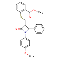 methyl 2-({[1-(4-methoxyphenyl)-2-oxo-4-phenylazetidin-3-yl]methyl}sulfanyl)benzoate