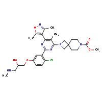 methyl 2-(2-{2-chloro-5-[2-hydroxy-3-(methylamino)propoxy]phenyl}-6-(3,5-dimethyl-1,2-oxazol-4-yl)-5-methylpyrimidin-4-yl)-2,7-diazaspiro[3.5]nonane-7-carboxylate