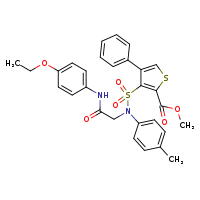 methyl 3-({[(4-ethoxyphenyl)carbamoyl]methyl}(4-methylphenyl)sulfamoyl)-4-phenylthiophene-2-carboxylate