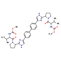 methyl N-{1-[2-(4-{4'-[2-(1-{2-[(methoxycarbonyl)amino]-3-methylbutanoyl}pyrrolidin-2-yl)-1H-imidazol-4-yl]-[1,1'-biphenyl]-4-yl}-1H-imidazol-2-yl)pyrrolidin-1-yl]-3-methyl-1-oxobutan-2-yl}carbamate