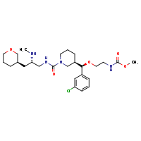 methyl N-{2-[(R)-(3-chlorophenyl)[(3R)-1-{[(2S)-2-(methylamino)-3-[(3R)-oxan-3-yl]propyl]carbamoyl}piperidin-3-yl]methoxy]ethyl}carbamate