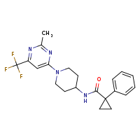 N-{1-[2-methyl-6-(trifluoromethyl)pyrimidin-4-yl]piperidin-4-yl}-1-phenylcyclopropane-1-carboxamide