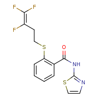 N-(1,3-thiazol-2-yl)-2-[(3,4,4-trifluorobut-3-en-1-yl)sulfanyl]benzamide