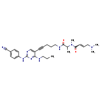 N-{1-[(5-{2-[(4-cyanophenyl)amino]-4-(propylamino)pyrimidin-5-yl}pent-4-yn-1-yl)carbamoyl]ethyl}-4-(dimethylamino)-N-methylbut-2-enamide