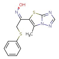 N-(1-{6-methyl-[1,2,4]triazolo[3,2-b][1,3]thiazol-5-yl}-2-(phenylsulfanyl)ethylidene)hydroxylamine