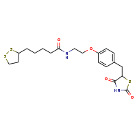 N-(2-{4-[(2,4-dioxo-1,3-thiazolidin-5-yl)methyl]phenoxy}ethyl)-5-(1,2-dithiolan-3-yl)pentanamide