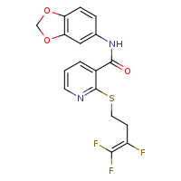 N-(2H-1,3-benzodioxol-5-yl)-2-[(3,4,4-trifluorobut-3-en-1-yl)sulfanyl]pyridine-3-carboxamide