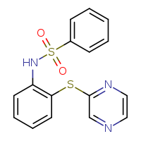 N-[2-(pyrazin-2-ylsulfanyl)phenyl]benzenesulfonamide