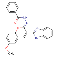 N'-[3-(1H-1,3-benzodiazol-2-yl)-6-methoxychromen-2-ylidene]benzohydrazide