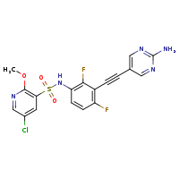 N-{3-[2-(2-aminopyrimidin-5-yl)ethynyl]-2,4-difluorophenyl}-5-chloro-2-methoxypyridine-3-sulfonamide