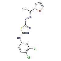N-(3,4-dichlorophenyl)-5-{2-[1-(furan-2-yl)ethyl]diazen-1-yl}-1,3,4-thiadiazol-2-amine
