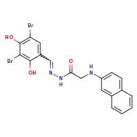 N'-[(3,5-dibromo-2,4-dihydroxyphenyl)methylidene]-2-(naphthalen-2-ylamino)acetohydrazide