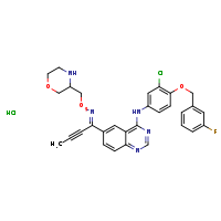 N-{3-chloro-4-[(3-fluorophenyl)methoxy]phenyl}-6-{1-[(morpholin-3-ylmethoxy)imino]but-2-yn-1-yl}quinazolin-4-amine hydrochloride
