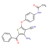 N-{4-[(4-amino-5-benzoyl-3-cyanothiophen-2-yl)oxy]phenyl}acetamide