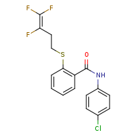 N-(4-chlorophenyl)-2-[(3,4,4-trifluorobut-3-en-1-yl)sulfanyl]benzamide