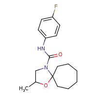 N-(4-fluorophenyl)-2-methyl-1-oxa-4-azaspiro[4.6]undecane-4-carboxamide