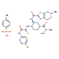 N'-(5-chloropyridin-2-yl)-N-[(1S,2S,4R)-4-(dimethylcarbamoyl)-2-{5-methyl-4H,6H,7H-[1,3]thiazolo[5,4-c]pyridine-2-amido}cyclohexyl]ethanediamide; para-toluene sulfonate