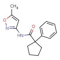 N-(5-methyl-1,2-oxazol-3-yl)-1-phenylcyclopentane-1-carboxamide