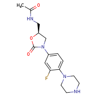N-{[(5S)-3-[3-fluoro-4-(piperazin-1-yl)phenyl]-2-oxo-1,3-oxazolidin-5-yl]methyl}acetamide
