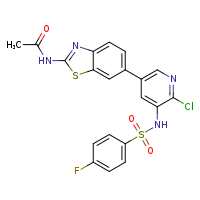 N-{6-[6-chloro-5-(4-fluorobenzenesulfonamido)pyridin-3-yl]-1,3-benzothiazol-2-yl}acetamide