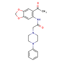 N-(6-acetyl-2H-1,3-benzodioxol-5-yl)-2-(4-phenylpiperazin-1-yl)acetamide