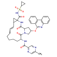 N-(cyclopropanesulfonyl)-14-(5-methylpyrazine-2-amido)-2,15-dioxo-18-(phenanthridin-6-yloxy)-3,16-diazatricyclo[14.3.0.0?,?]nonadec-7-ene-4-carboxamide
