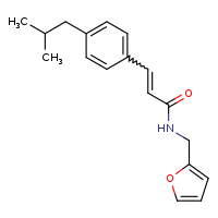 N-(furan-2-ylmethyl)-3-[4-(2-methylpropyl)phenyl]prop-2-enamide