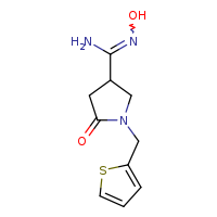 N'-hydroxy-5-oxo-1-(thiophen-2-ylmethyl)pyrrolidine-3-carboximidamide