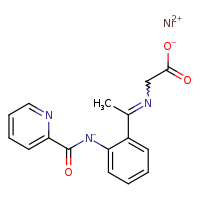 nickel(2+) 2-({1-[2-(pyridine-2-carbonylazanidyl)phenyl]ethylidene}amino)acetate