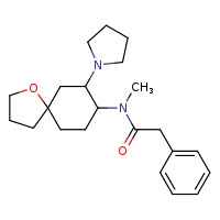 N-methyl-2-phenyl-N-[7-(pyrrolidin-1-yl)-1-oxaspiro[4.5]decan-8-yl]acetamide