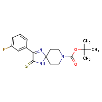 tert-butyl 2-(3-fluorophenyl)-3-sulfanylidene-1,4,8-triazaspiro[4.5]dec-1-ene-8-carboxylate