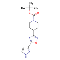 tert-butyl 4-[5-(1H-pyrazol-3-yl)-1,2,4-oxadiazol-3-yl]piperidine-1-carboxylate