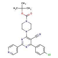 tert-butyl 4-[6-(4-chlorophenyl)-5-cyano-2-(pyridin-4-yl)pyrimidin-4-yl]piperazine-1-carboxylate