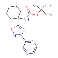 tert-butyl N-{1-[3-(pyrazin-2-yl)-1,2,4-oxadiazol-5-yl]cyclohexyl}carbamate