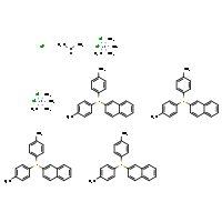 tetrakis(bis(4-methylphenyl)(naphthalen-2-yl)phosphane) bis(dichlorotetramethylruthenium) dimethylamine hydrochloridyl