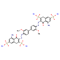 tetrasodium 5-amino-3-(2-{4'-[2-(8-amino-1-oxo-3,6-disulfonato-4H-naphthalen-2-yl)diazen-1-yl]-3,3'-dimethoxy-[1,1'-biphenyl]-4-yl}diazen-1-yl)-4-oxo-1H-naphthalene-2,7-disulfonate