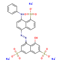 trisodium 4-hydroxy-5-{2-[4-(phenylamino)-5-sulfonatonaphthalen-1-yl]diazen-1-yl}naphthalene-2,7-disulfonate