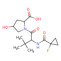 1-{2-[(1-fluorocyclopropyl)formamido]-3,3-dimethylbutanoyl}-4-hydroxypyrrolidine-2-carboxylic acid