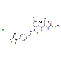 1-[2-(2-aminoacetamido)-3,3-dimethylbutanoyl]-4-hydroxy-N-{[4-(4-methyl-1,3-thiazol-5-yl)phenyl]methyl}pyrrolidine-2-carboxamide hydrochloride