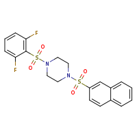 1-(2,6-difluorobenzenesulfonyl)-4-(naphthalene-2-sulfonyl)piperazine