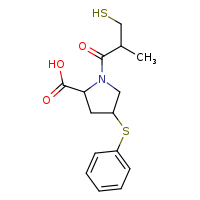 1-(2-methyl-3-sulfanylpropanoyl)-4-(phenylsulfanyl)pyrrolidine-2-carboxylic acid